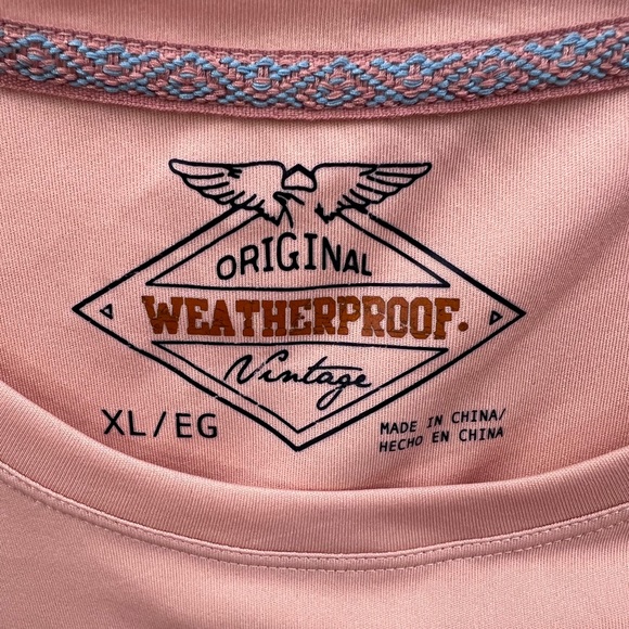 WEATHERPROOF  VINTAGE “DUSTY PINK”  SIZE EXTRA LARGE (XL)RASH GUARD UPF 50+ - Picture 7 of 14